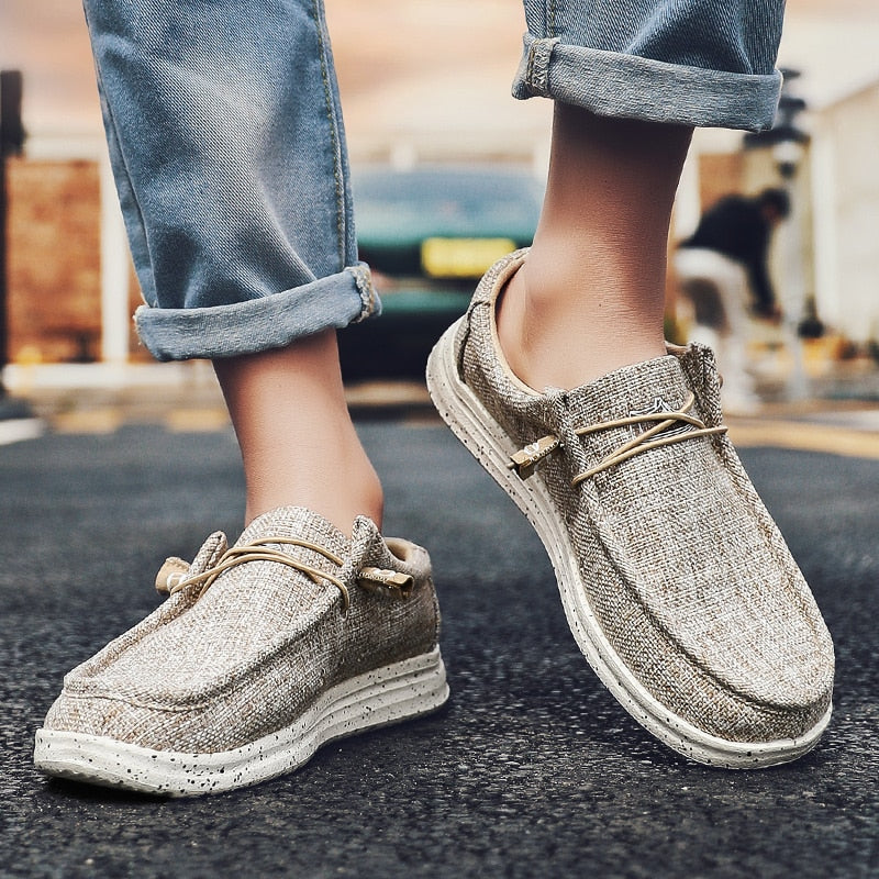 Denim Canvas Loafers