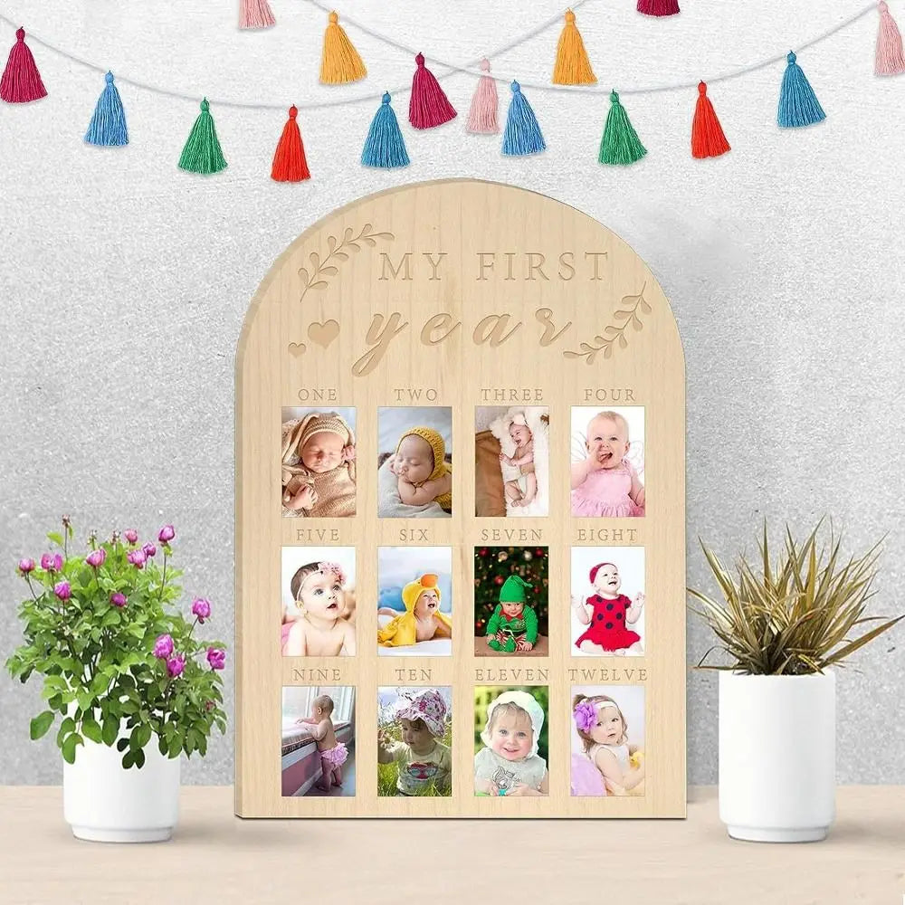 "My First Year" Baby Photo Board